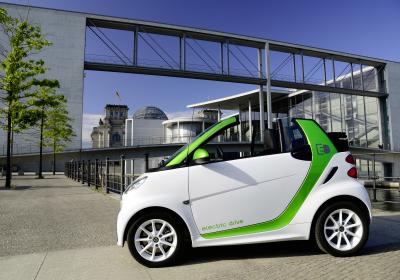 (smart Fortwo Electric Cabriolet. Credit: Daimler)